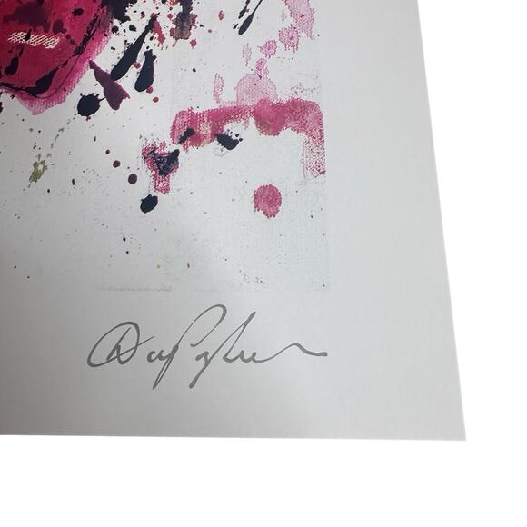 Dominic Pangborn Abstract Poppy Seriolithograph Signed in Plate Park West COA - Picture 3 of 7